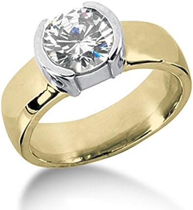 2 Ct Diamond Engagement Ring Round Prong Solitaire 14k White Gold