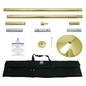 X Pole XPert 45mm Titanium - Static And Spinning - Professional Pole Dancing Kit