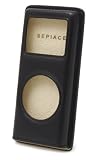 Natural Leather case for iPod nano: Blac/