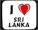 I Love Sri Lanka Decorated Mouse Pad