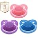 Littleforbig Adult Baby Sized Pacifier Dummy for Adullt Babies ABDL BigShield 3 Paci Pack - Pink LightBlue Purple