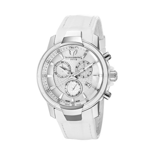 TechnoMarine Women s 609009 UF6 Chronograph White Leather Watch