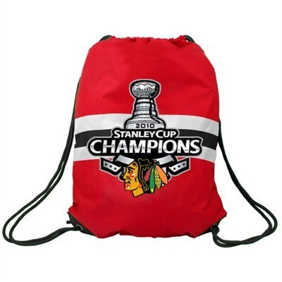 Chicago Blackhawks 2010 NHL Stanley Cup Champions Red Drawstring Backpack