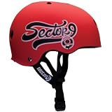 Sector 9 Swift CPSC Adult Cruiser Skateboard Helmet w/ Free B&F Heart Sticker Bundle - Red