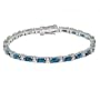 Hannah's Formal Baguette Blue CZ Tennis Bracelet