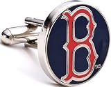 Cufflinks Inc Men's Classic Boston Red Sox Cufflinks Blue/red