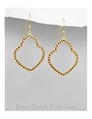 CZ Earrings In Brass
