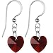 Austrian Crystal Heart January Birthstone Earrings MADE WITH SWAROVSKI ELEMENTS