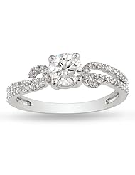 14k White Gold Accent Diamond Fashion Ring (0.75 Cttw, G-H Color, I2-I3 Clarity)
