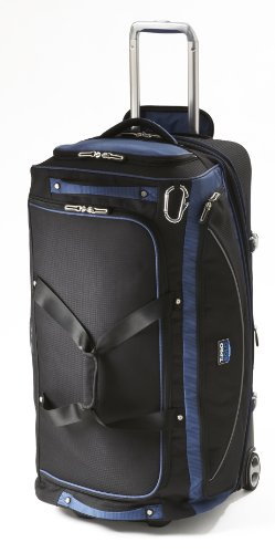 Travelpro Luggage T-Pro Bold 30 Inch Drop Bottom Rolling Duffel Bag, Black/Blue, One Size Travelpro Luggage T-Pro Bold 30 Inch Drop Bottom Rolling Duffel Bag, Black/Blue, One Size
