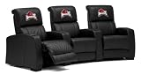 home theater seating furniture Black Leather Theater Seating Recliners University of Arkansas Razorbacks Officially Licensed