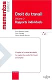 Droit du travail : Volume 2, Rapports individuelles