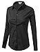 Women's Collared Button Down Long Sleeve Dress Shirt