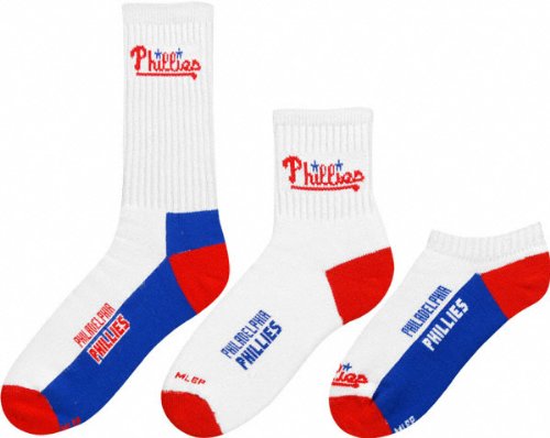 Philadelphia Phillies Men's 3-Pair Sock Pack