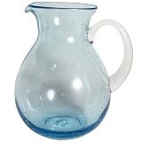 Aqua Bubble Glass Pitcher