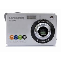 Hyundai L5100S Digitalkamera (5 Megapixels, 6,9 cm (2.7 Zoll) TFT LCD Display) 4-fach digitaler Zoom, videoaufzeichnung) silber