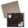 Elegant Baby 100% Cotton Cable Knit Sweater in Gift Box - Chocolate, 6 Months