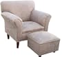 Angel Song Heaven Sent Mocha Faux Suede Modern Boy's Ottoman