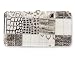 Initial Wallets | Crocodile Wallets - Liquid Silver and Gray Patchwork Crocodile Pattern Hard Case Wallet