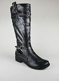 Zipper Trim Leatherette Boot