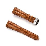 BANDA WYOMING BUFFALO LEATHER WATCH BAND CHRONO SPORT DOUBLE RIDGE DESIGN-REAL ITALIAN CALF... by Caddy Bay Collection