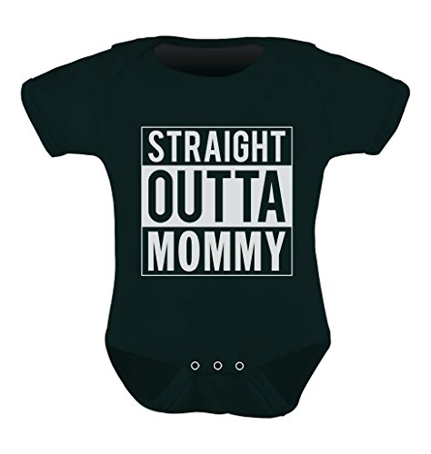 TeeStars – Straight Outta Mommy Bodysuit Funny Cute Unisex Baby Onesie 0 – 3 months Black
