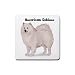 American Eskimo Rubber Square Coaster (4 pack)