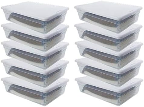 Sterilite 28 Qt. Storage Box | Lid Provides Secure Stacking Capabilities (10)