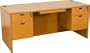 66''W x 30''D Contemporary Cherry Conference Desk with Two Hanging File Pedestals & Center Drawer [SL-DSK-6630-CD-CHY-GG]