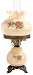 Small Red Rose Night Light Hurricane Table Lamp
