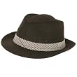 New Vented Braid Toyo Trilby Fedora Crushable Hat W Band Black