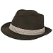 New Vented Braid Toyo Trilby Fedora Crushable Hat W Band Black Xl