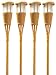 Adamax TIKILED4 Solar Flickering Tiki Torches, 4-Pack