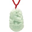 Natural Grade A Jadeite Jade Hand Carved Chinese Zodiac Amulet Pendant Necklace - Tiger