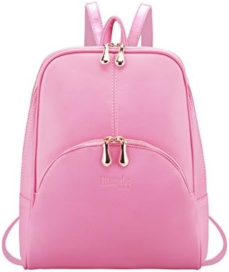 Linsmart Small Back Pack Fashion Leather Backpack Purse for Womens Pink