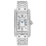 Cartier WB7073L1 Tank White Dial White Gold Ladies Watch by Cartier