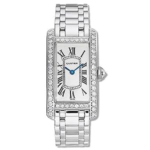 Cartier WB7073L1 Tank White Dial White Gold Women's Watch