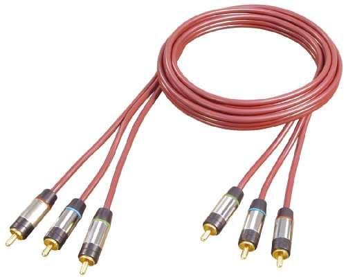 All4u BRV 12 Cinch-Kabel (3x Cinchstecker - 3x Cinchstecker) 5 m f&uuml;r RGB-Anwendung rot Preisvergleich