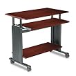 Safco Adjustable Height Workstation - Rectangle - 34" - Steel, Wood - Cherry, Black Frame