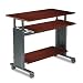 Safco Adjustable Height Workstation - Rectangle - 34" - Steel, Wood - Cherry, Black Frame