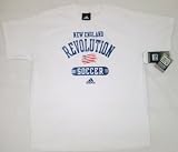 MLS Adidas New England Revolution Youth Medium  Practice T Shirt Jersey White