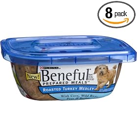 Beneful Dog Food Prepared Meals Roasted Turkey Medley, 10-Ounce Plastic Containers (Pack of 8)