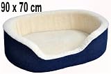 Hundekissen / Hundebett Gr. XL - 90 x 70 cm - mit Bezug in blauer Jeansoptik - 30184