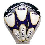 LSU Tigers College NCAA Golf Zippered Head Covers Set of 3
