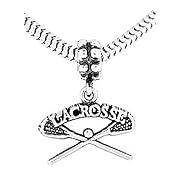 Sterling Silver Lacrosse Sticks and Ball Dangle Bead Charm