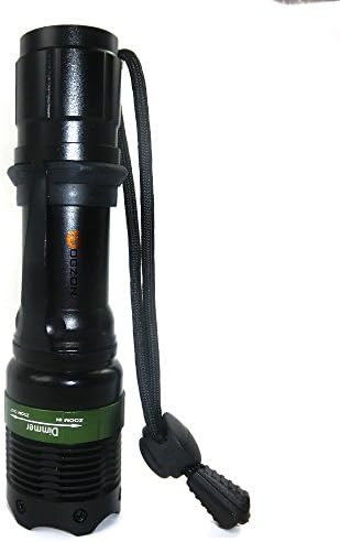 KOKFZI Super Bright CREE LED Flashlight, Zoomable XML T6 Light Torch, LampLight with Zooming Len, Great for Hunting, Cycling, Climbing, Camping and Outdoor Activities, Black