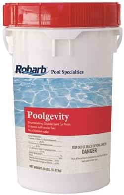 ADVANTIS TECHNOLOGIES 20814A ROBARB POOLGEVITY BROMINE DISINFECTANT, 50-LB. PAIL (1/EA)