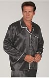 Mystic Men's Pajamas: Luxurious Satin Classic Pajama Set Sleepwear for Men