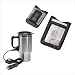 Leather Money Clip & Stainless Steel Auto Car Heated 14 Fl. Oz. Travel Mug Gift Set