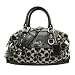Coach Signature Ashley Sabrina Duffle Satchel Bag Purse Tote 15443 Black White